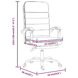 vidaXL Fauteuil de massage inclinable de bureau Rose Similicuir pas cher