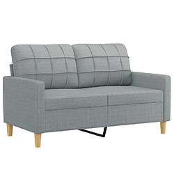 Avis Maison Chic Ensemble de canapés 2 pcs avec coussins, Canapé droit Sofa pour Salon Gris clair Tissu -GKD434531