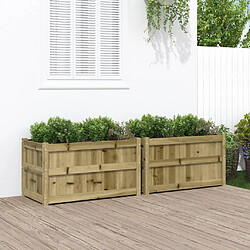 vidaXL Jardinières 2 pcs bois de pin imprégné