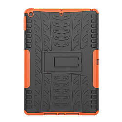 Wewoo Housse Étui Coque Pour iPad 10.2 pouces Texture des pneus TPU + PC Antichoc avec support Orange