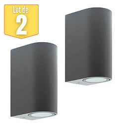 VITO Lot de 2 appliques SPIDER-2D 2x35W GU10 IP44 Gris