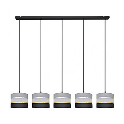 Helam Suspension Helen Tissu,Fer Noir,or,gris 5 ampoules 110cm