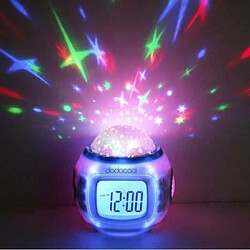 Projecteur Radio Réveil étoile LED LCD Alarm Musique Thermomètre Pr Cateau Noël Ciel étoilé LED reveil pour les enfants 