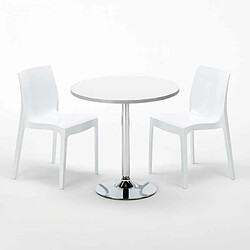 Avis Grand Soleil Table Ronde et 2 Chaises Colorées Set In