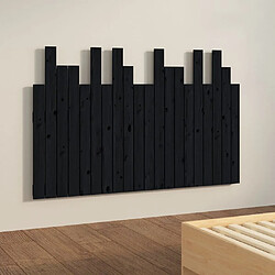 Avis vidaXL Tête de lit murale Noir 127,5x3x80 cm Bois massif de pin