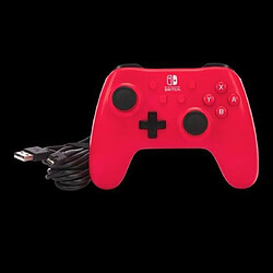 Power A Manette filaire SWITCH ROUGE Framboise Officielle Nintendo avec Câble USB détachable + CASQUE SWITCH ROUGE BLEU