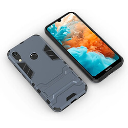 Wewoo Coque PC + TPU antichoc pour Huawei Y6 2019avec support bleu marine