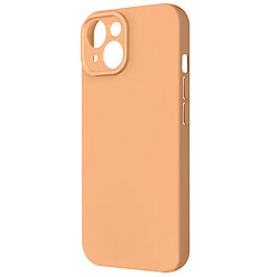 Avizar Coque Silicone pour iPhone 15 Caméra Protégée Soft Touch Série Sweet Orange