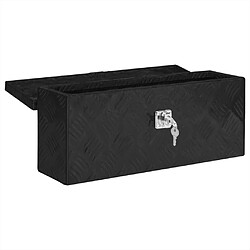 Acheter vidaXL Boîte de rangement Noir 50x15x20,5 cm Aluminium