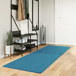 vidaXL Tapis OVIEDO à poils courts turquoise 80x250 cm