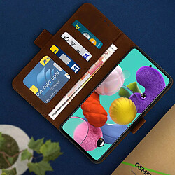 Avis Avizar Housse Samsung Galaxy A51 Étui Folio Porte-cartes Fonction Support Marron