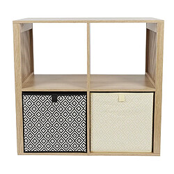 The Home Deco Factory Etagère de rangement 4 cases Saulk - Marron pas cher