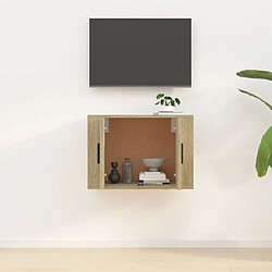 Avis Maison Chic Meuble TV scandinave mural Banc TV suspendu pour salon - Chêne sonoma 57x34,5x40 cm -MN48930