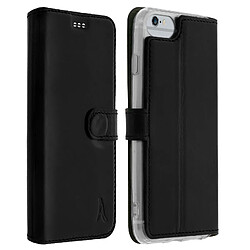 Etui iPhone 6/6S/7/8/SE 2020 Housse Folio Cuir Fonction Support Akashi Noir