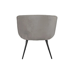 Avis LEITMOTIV Fauteuil en velours Majestic - Gris