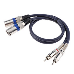 Acheter câble de raccordement double XLR mâle à double RCA mâle, cordon audio 2-XLR à 2 RCA 50cm