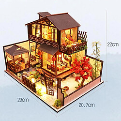 Acheter Creative DIY DollHouse Kit Meubles Chinois Style Chalet En Bois Modèle avec Ornements Jouet