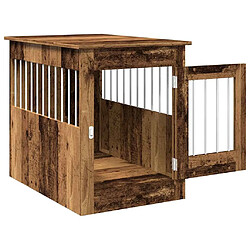 Acheter vidaXL Meuble de cage chiens vieux bois 55x80x68 cm bois d'ingénierie