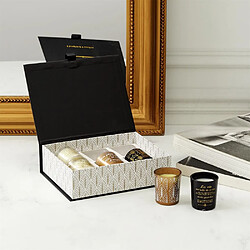 The Home Deco Factory Coffret 6 bougies à la vanille "A wonderful life" Noir.