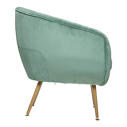 Acheter Atmosphera, Createur D'Interieur Fauteuil Solaro en velours vert jade - ATMOSPHERA