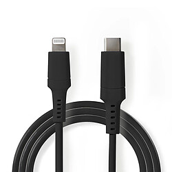 NEDIS Câble Lightning Apple Mâle 8 Broches Apple Lightning vers USB-C™ 1,0 m Noir