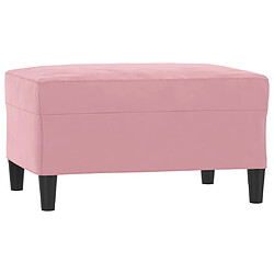 vidaXL Repose-pied Rose 70x55x41 cm Velours