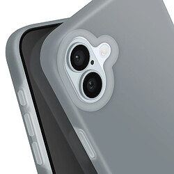 Avis Avizar Coque pour iPhone 16 Antichoc Intérieur Doux Bord Surélevé Gris