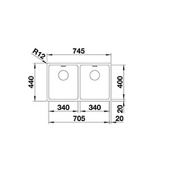 Avis Evier sous plan BLANCO ANDANO 340/340-IF InFino INOX MANU