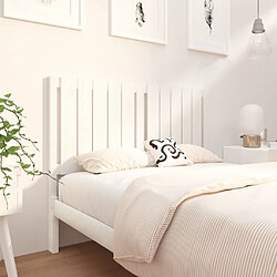 vidaXL Tête de lit Blanc 125,5x4x100 cm Bois massif de pin