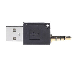 Adaptateur usb 2,0 à 3,5 mm pour Apple iPod Shuffle 1er 2ème génération noir