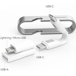 Vonmaehlen VONMAHLEN Câble High Six USB A+C/micro USB+USB C+Lightning - 3A Blanc