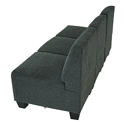 Acheter Mendler Modular Canapé 3 places Lyon, tissu/textile ~ gris anthracite, sans accoudoirs