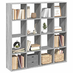 Avis vidaXL Bibliothèque sonoma gris 137,5x29x137,5 cm bois d'ingénierie