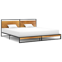 Maison Chic Lit adulte - Lit simple Cadre de lit,Structure du lit Contemporain Métal 200x200 cm -MN46079