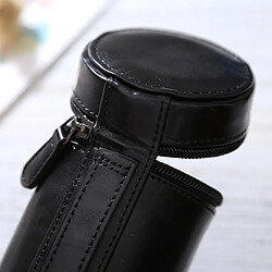 Wewoo Housse Étui pour Objectif appareil photo noir DSLR Camera Lens, Taille: 11 * 8 * 8 cm Petit à lentille ZippeRouge PU Pouch boîte en cuir pas cher