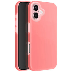 Avizar Coque pour iPhone 16 Plus Antichoc Intérieur Doux Bord Surélevé Corail