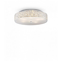 Ideal Lux Plafonnier Blanc en cristal ROMA 9 ampoules