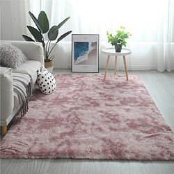 Acheter Tapis de sol de salle de séjour de peluche molle de chambre à coucher à côté de la carpette rose foncé