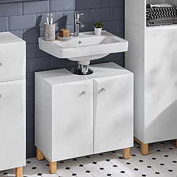 SoBuy BZR92-W Meuble sous Lavabo, Meuble sous évier, Meuble sous Vasque, Armoire Salle de Bain, Placard de Rangement