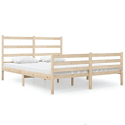 vidaXL Cadre de lit sans matelas bois massif