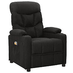 vidaXL Fauteuil de massage Noir Tissu