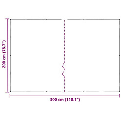 vidaXL Couverture végétale avec œillets 2x3 m PVC pas cher