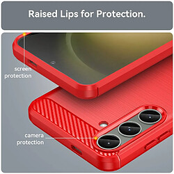 Avis Htdmobiles Coque pour Samsung Galaxy S24 Plus 5G - housse etui silicone gel carbone + film ecran - ROUGE