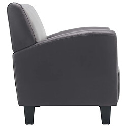 Acheter Helloshop26 Fauteuil chaise siège lounge design club sofa salon gris synthétique 1102207/3