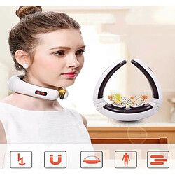 CONFO® Masseur cou nuque portable rechargeable douleur musculaire relax multifonctionnel impulsion intelligent collier kinésithérape