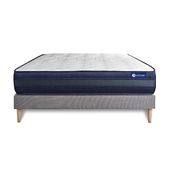 Avis ACTISOM Ensemble matelas ACTIMEMO TECH 140x190 Mémoire de forme Maxi épaisseur 5zones de confort + sommier KIT gris