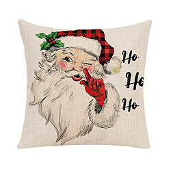 Avis P96 4pcs 45 * 45cm Christmas Christmas Rouge Plaid Motif Taie d'oreiller Maison de vacances Décoration Taie d'oreiller Sofa Coussin Coussin Coussin