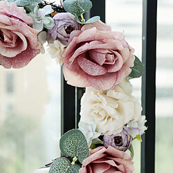 fleurs de soie artificielle laisse porte guirlande guirlandes décorations de mariage rose