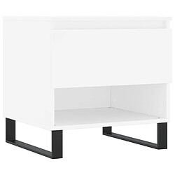 Maison Chic Table basse,Table Console Table d'appoint, Table pour salon blanc 50x46x50 cm bois d’ingénierie -MN81095