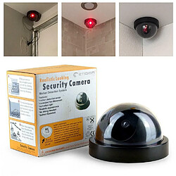 Justgreenbox Caméra de surveillance simulée factice dôme de maison factice avec sécurité de lumière LED rouge flash intérieur extérieur - T6112211957043